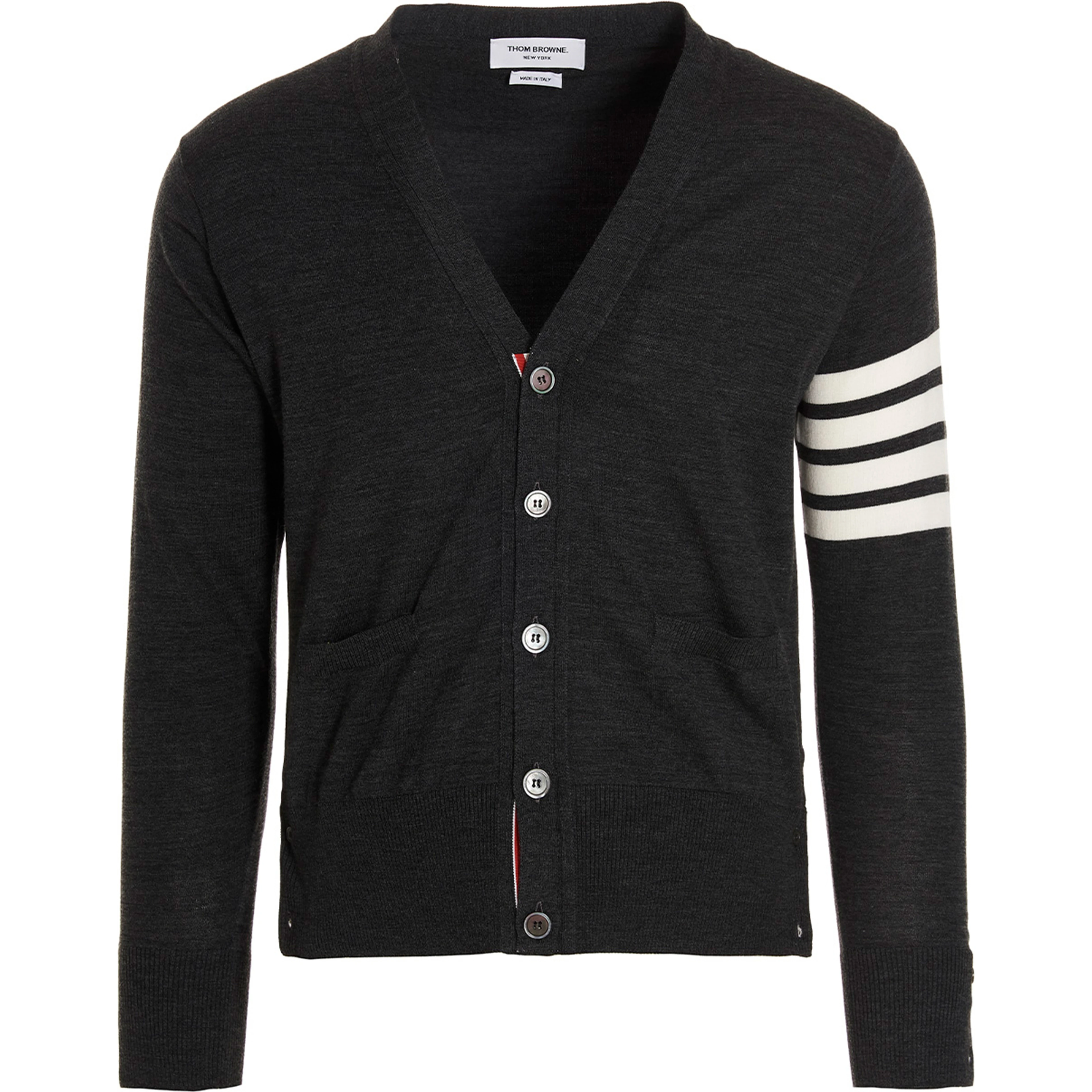 Gray Merino Wool Cardigan