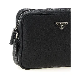 Black Calfskin Crossbody Bag