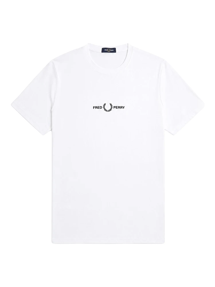 t-shirt con logo ricamato