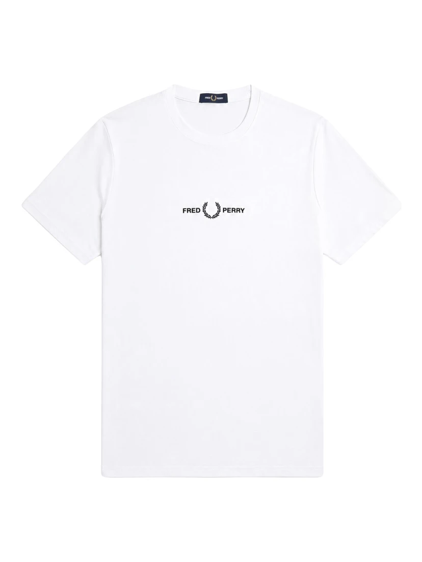 t-shirt con logo ricamato