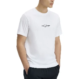 t-shirt con logo ricamato