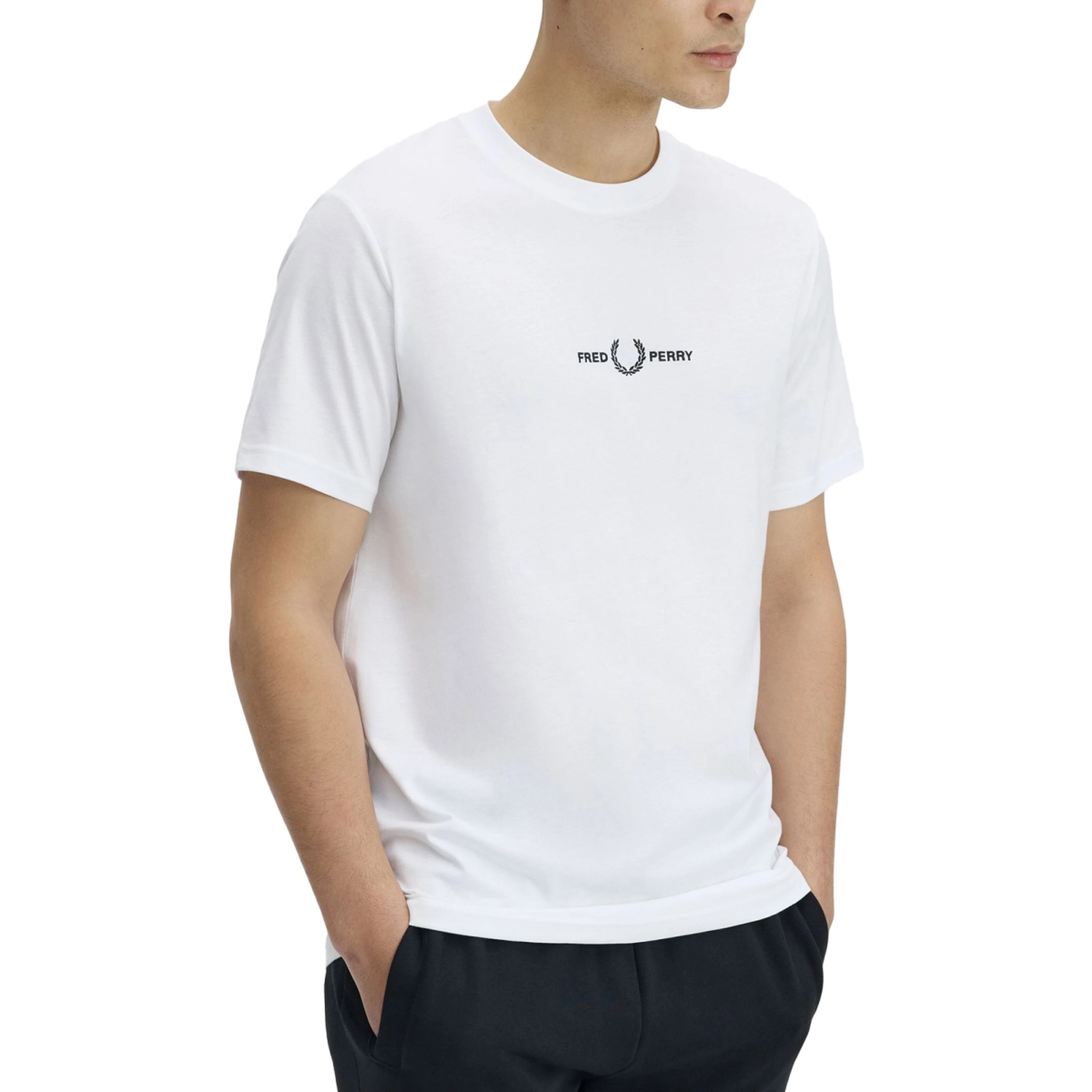 t-shirt con logo ricamato