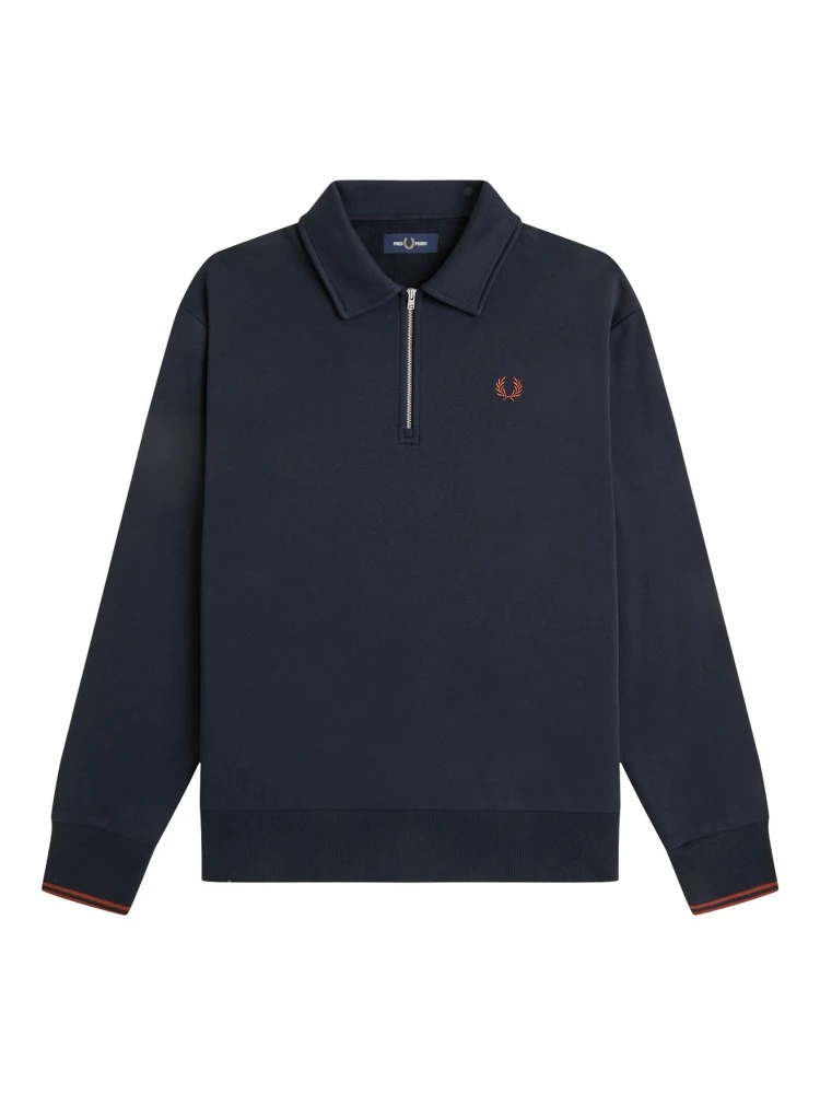 Felpa Con Logo E Zip