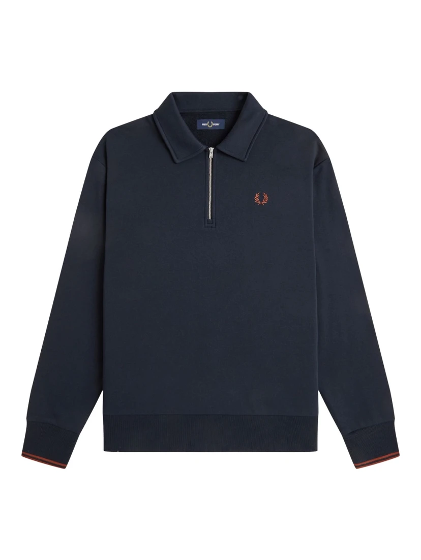 Felpa Con Logo E Zip