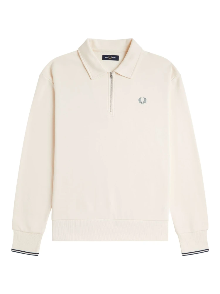 Felpa con Logo E Zip