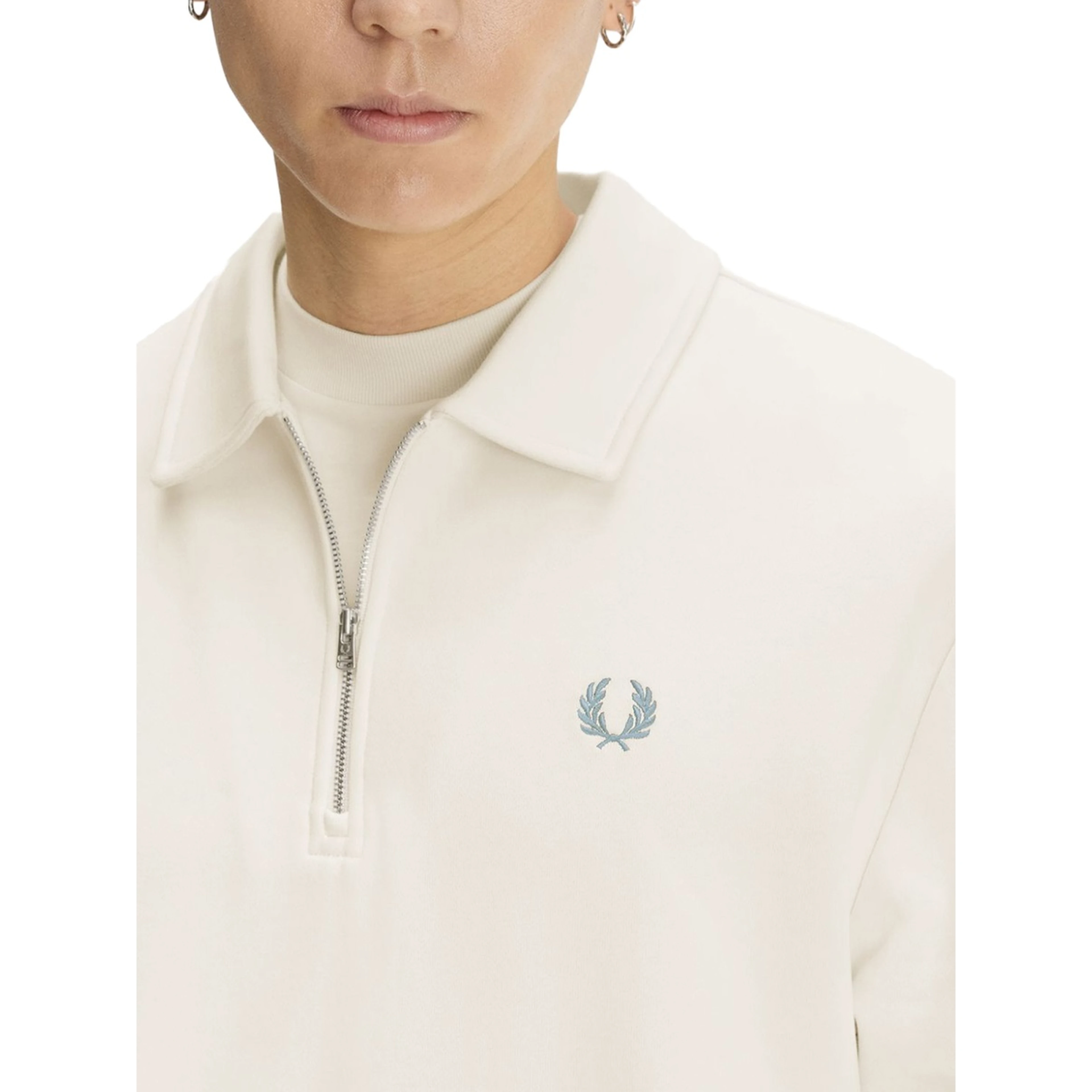 Felpa con Logo E Zip