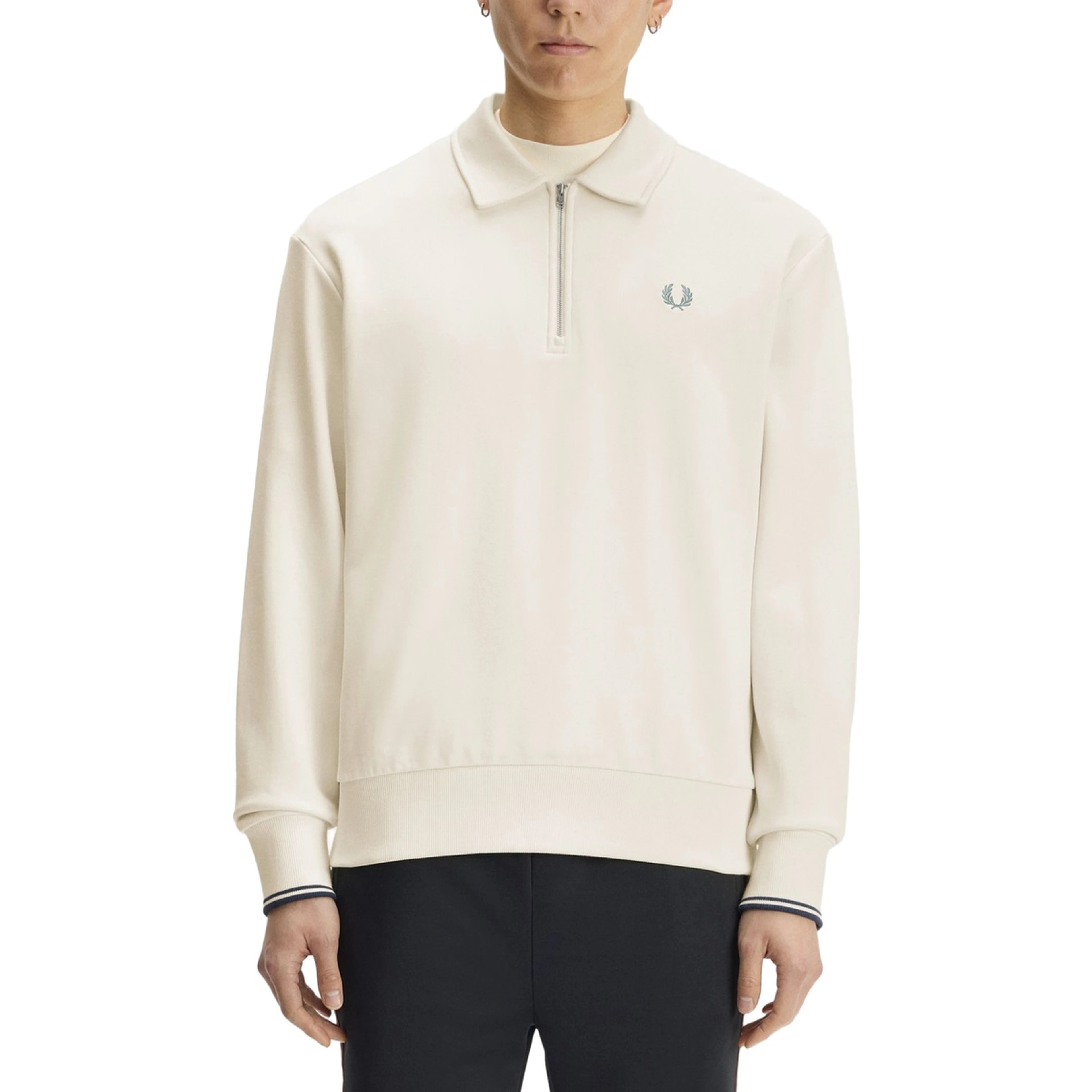 Felpa con Logo E Zip