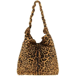 Brown Calfskin Shoulder Bag