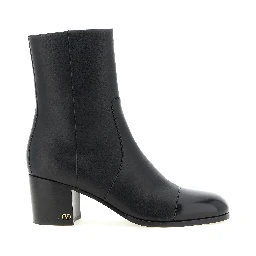 Black Calfskin Ankle Boots
