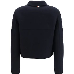 Blue Wool Oves Aries Full-Length Jacket