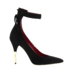Black Goatskin High Heel Pumps