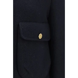 Blue Wool Oves Aries Full-Length Jacket