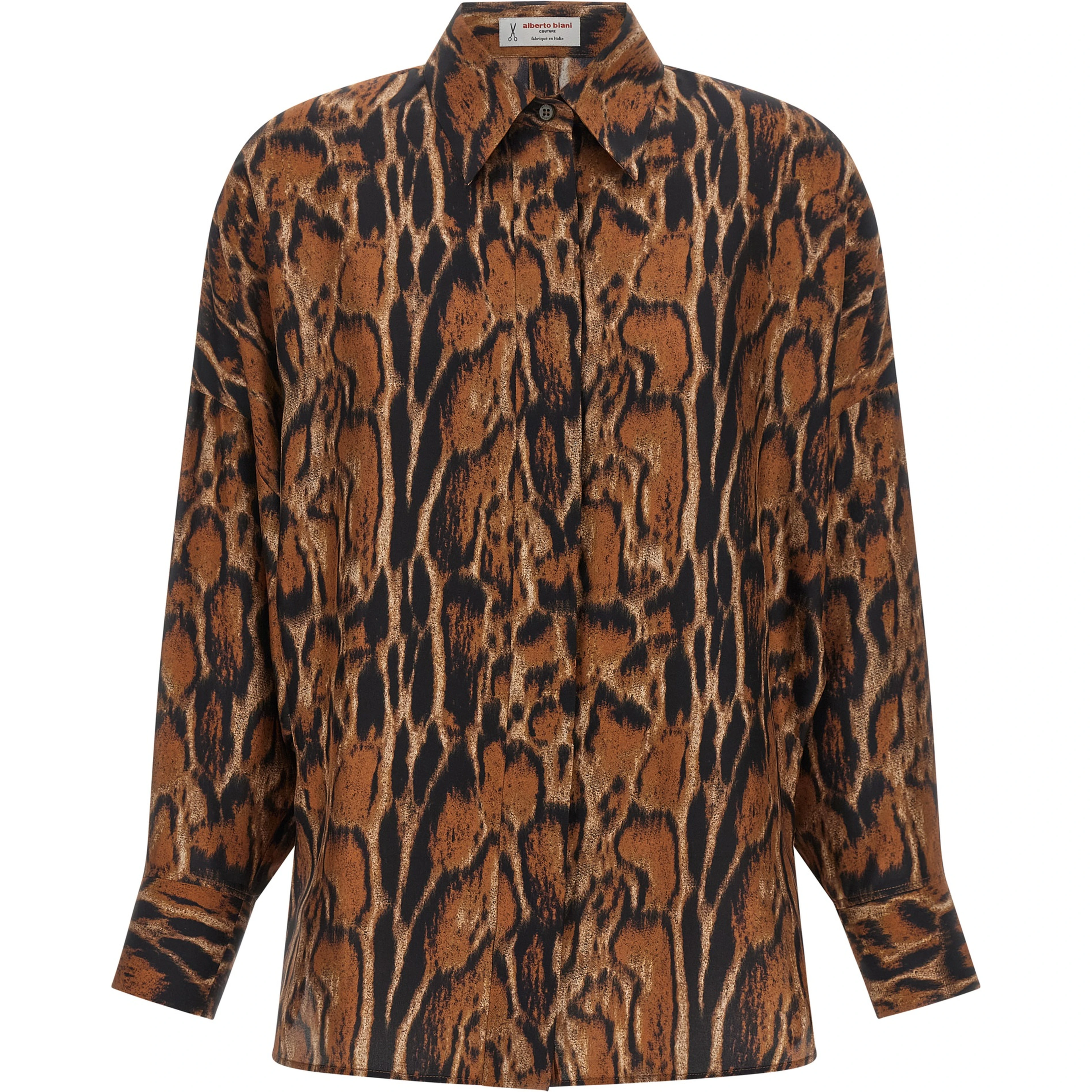Brown Silk Blouse