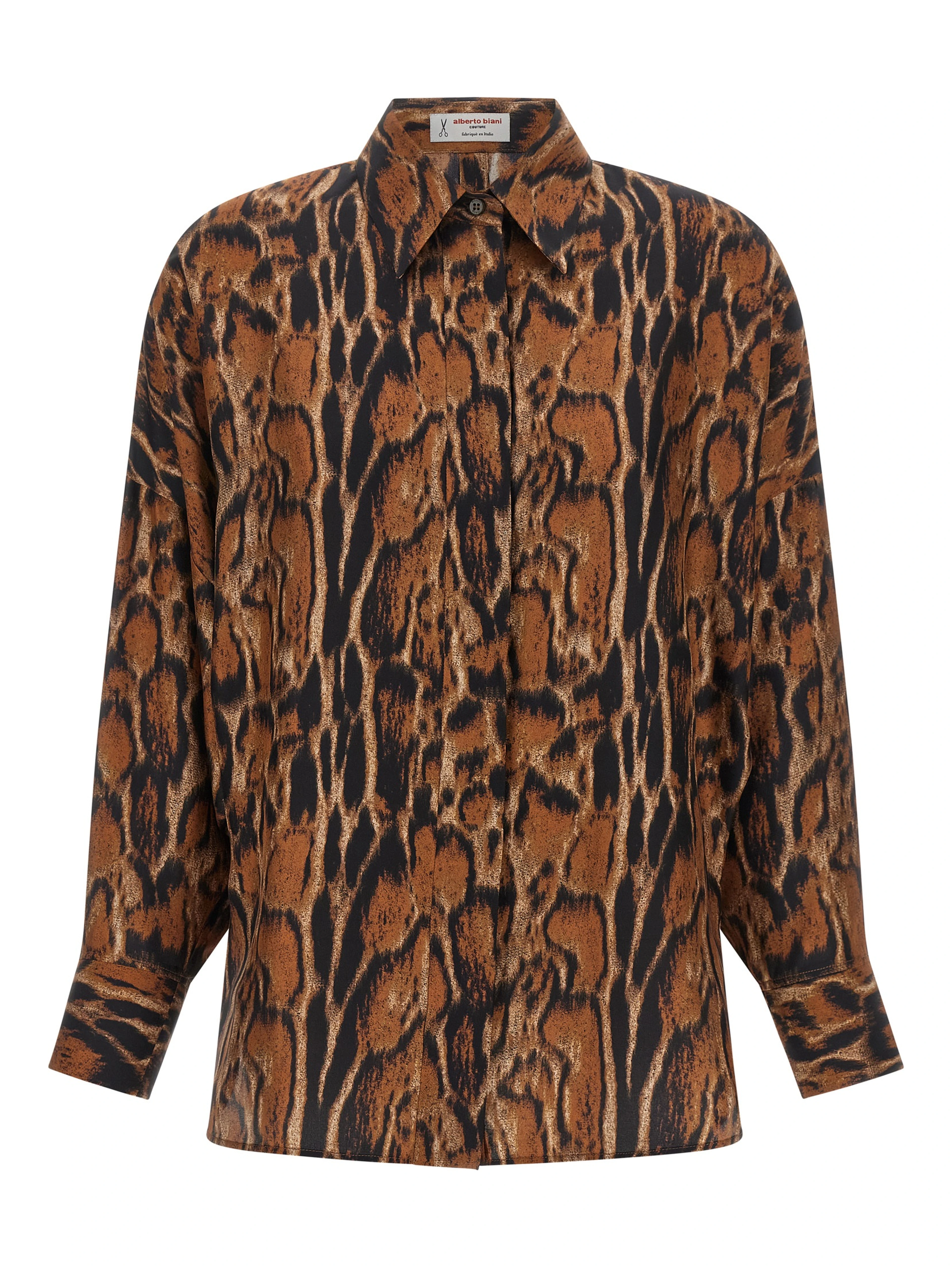 Brown Silk Blouse