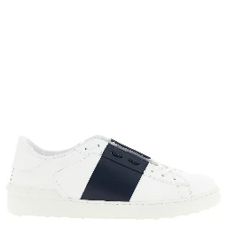 Blue Calfskin Low Top Sneakers