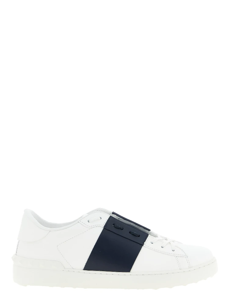 Blue Calfskin Low Top Sneakers