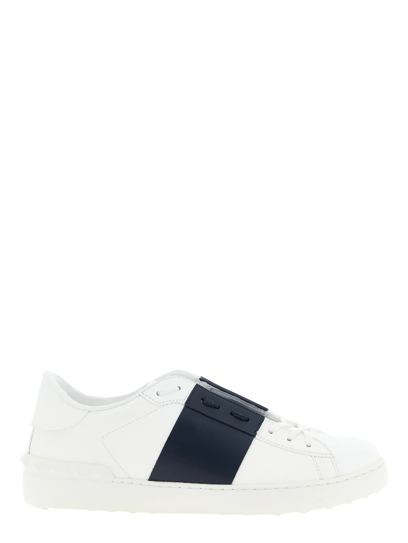 Blue Calfskin Low Top Sneakers
