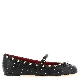 Black Lamb Leather Ballet Flats