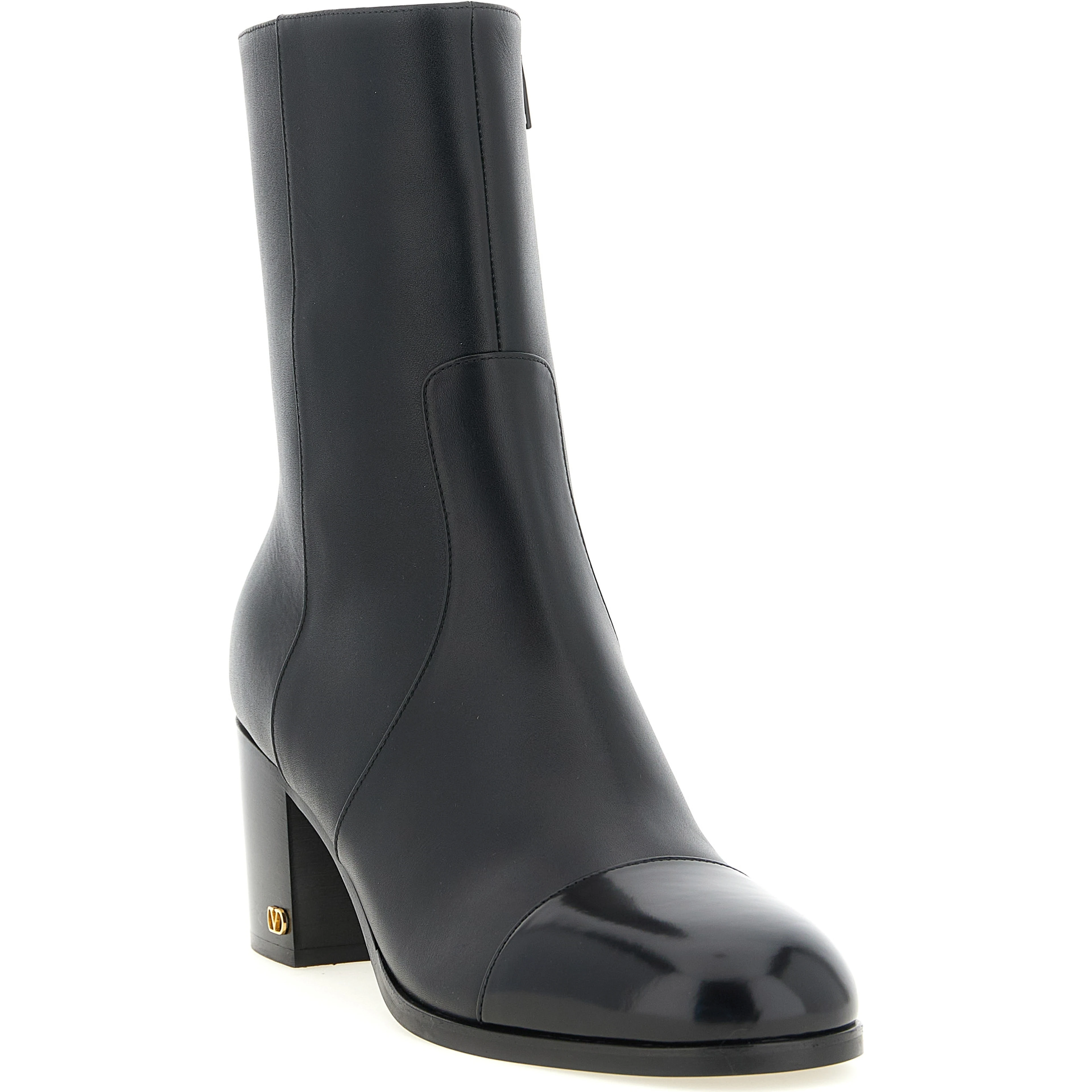 Black Calfskin Ankle Boots