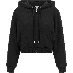 Black Polyamide Sweatshirt