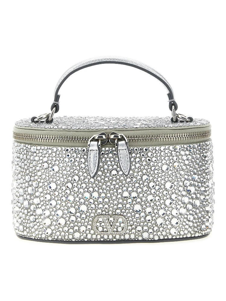 Silver Viscose Handbag