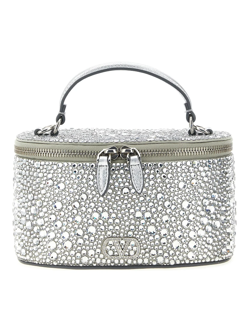 Silver Viscose Handbag