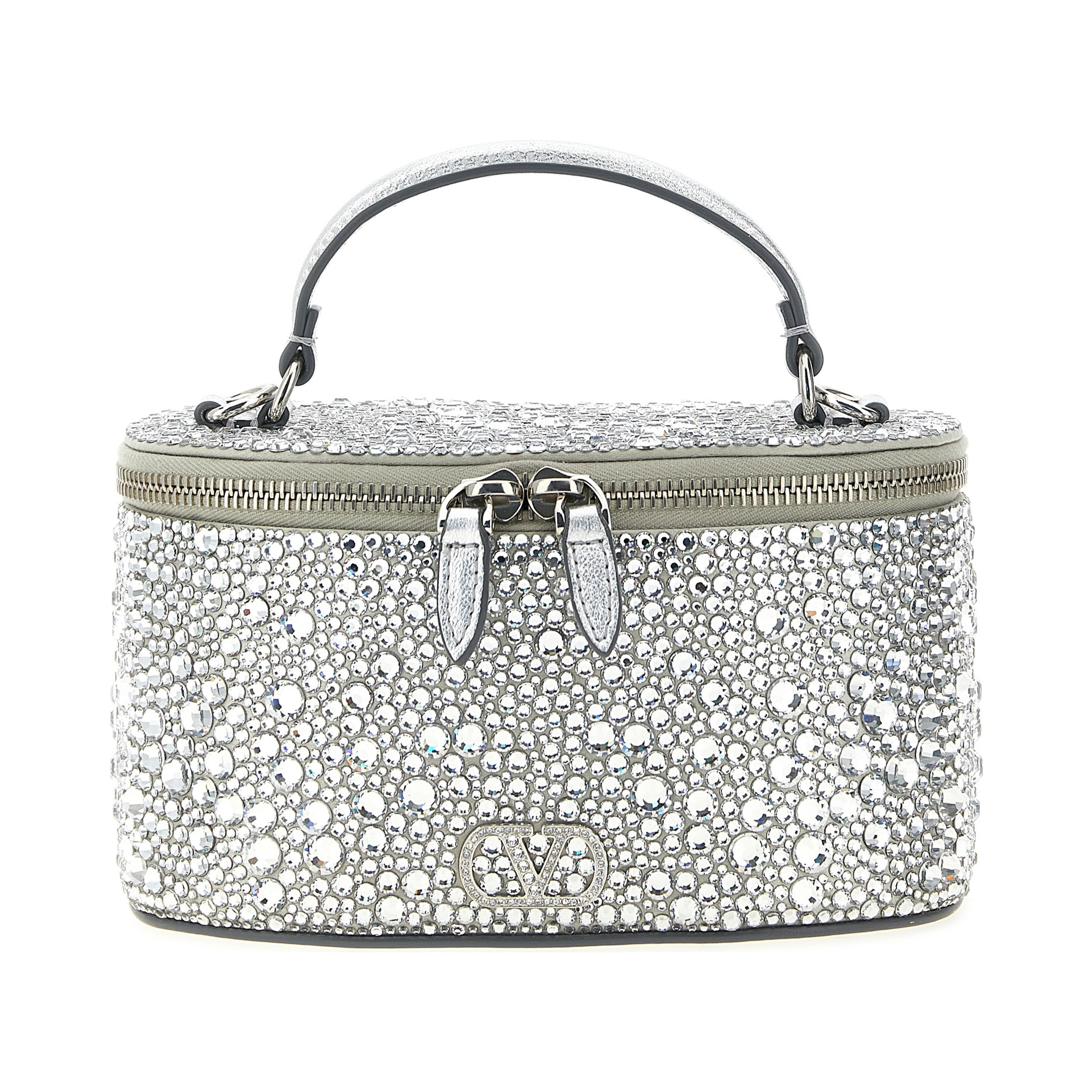 Silver Viscose Handbag