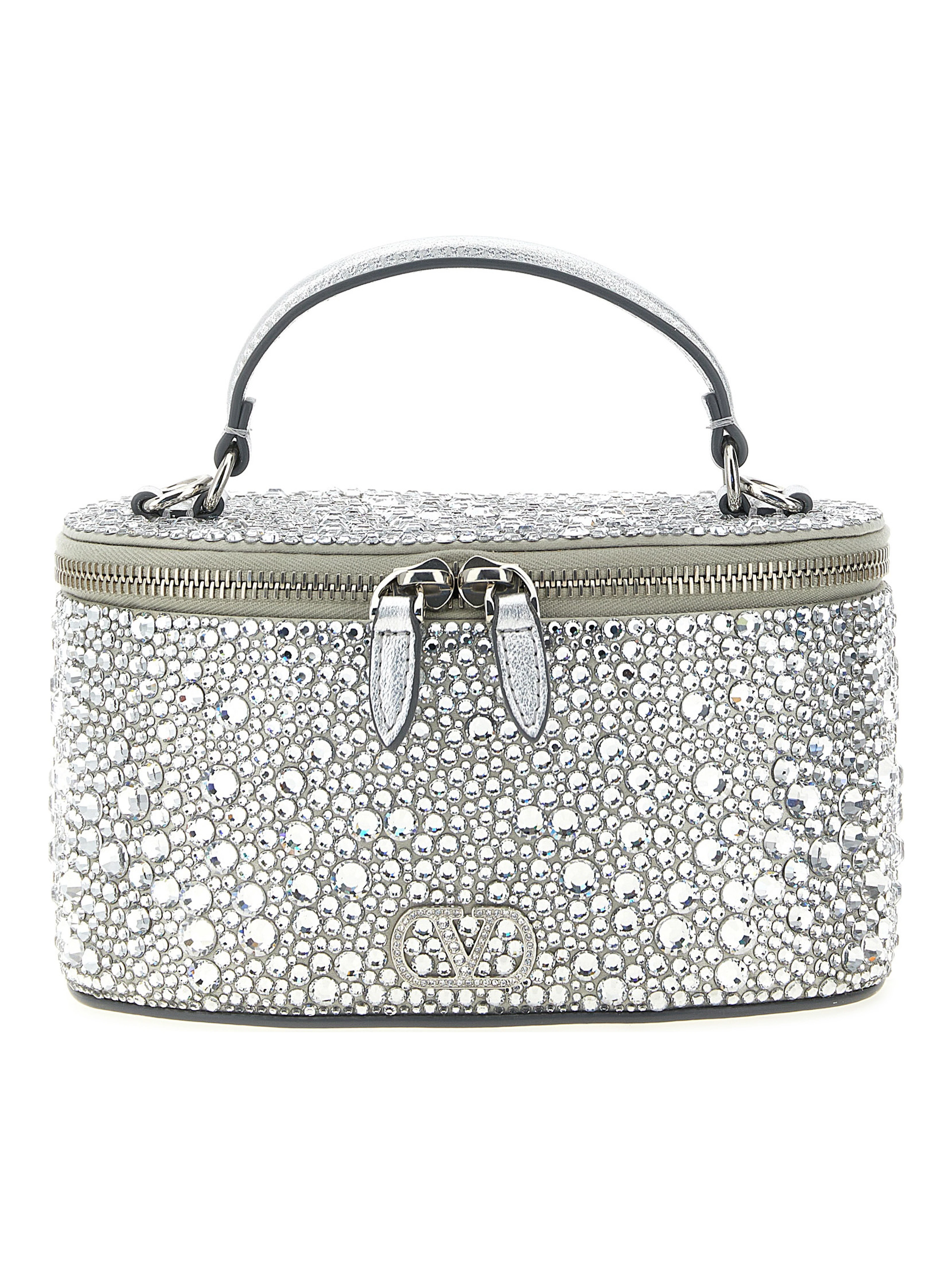 Silver Viscose Handbag
