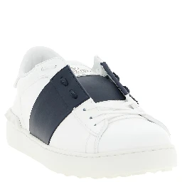 Blue Calfskin Low Top Sneakers
