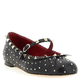 Black Lamb Leather Ballet Flats