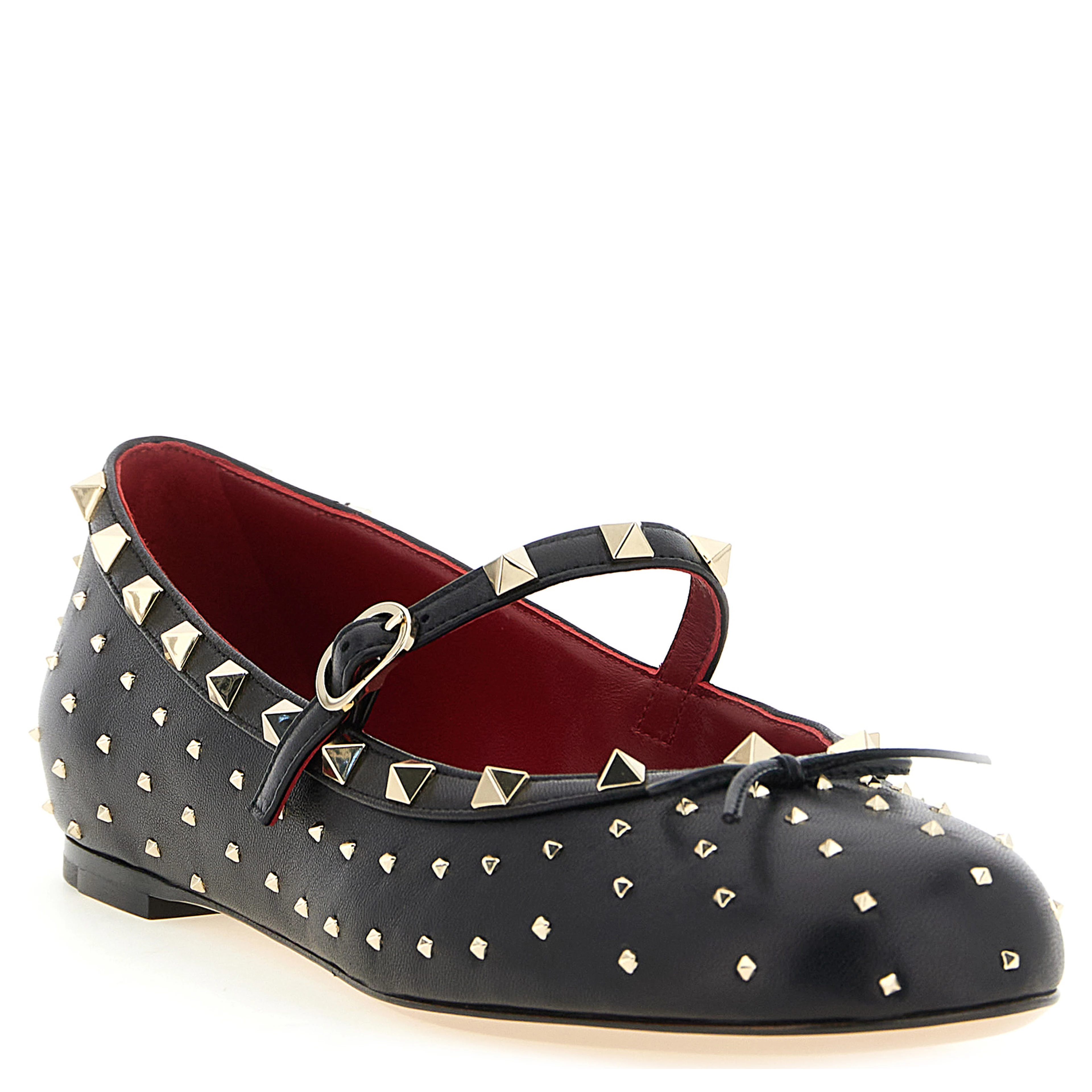 Black Lamb Leather Ballet Flats