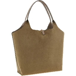 Gray Polyester Tote Bag