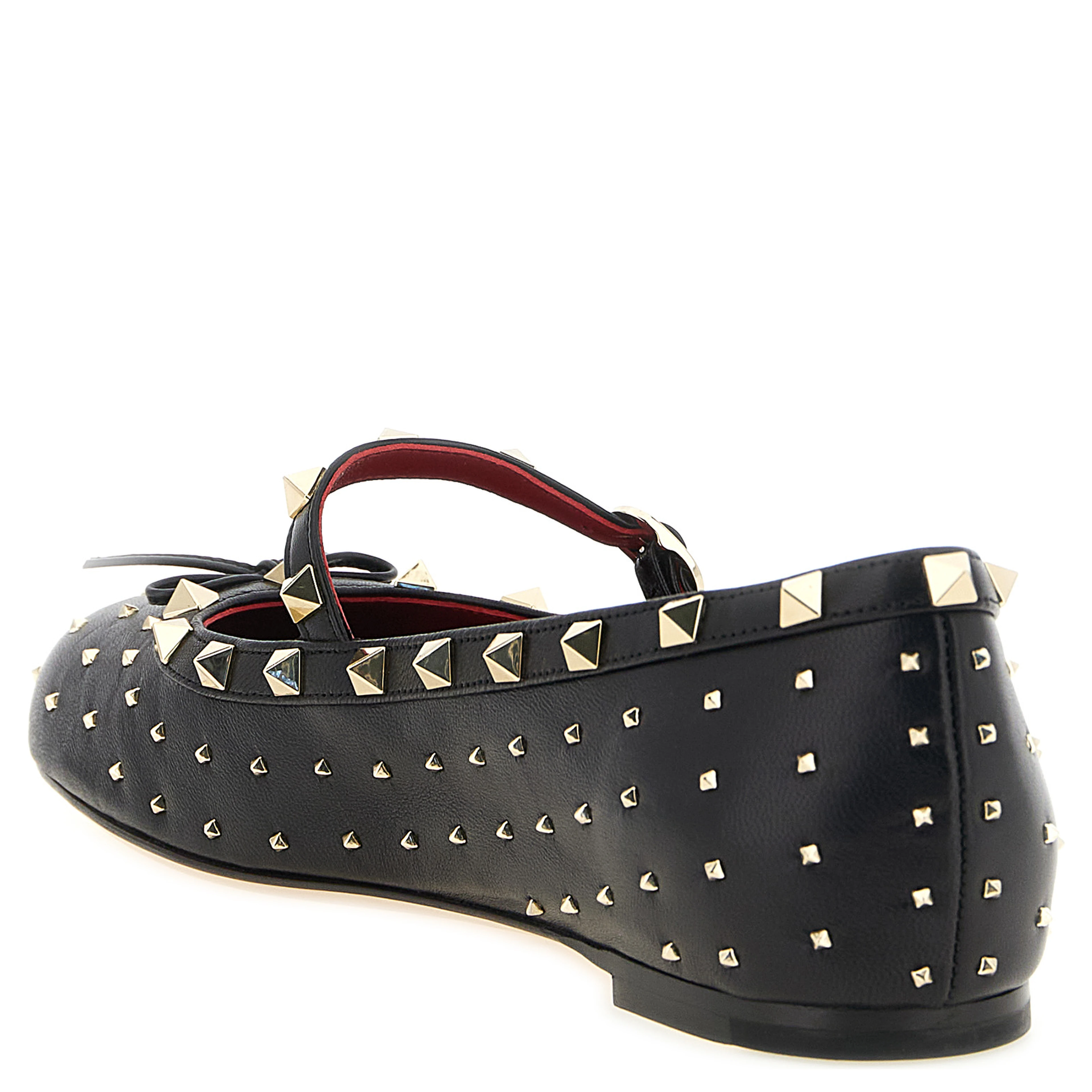 Black Lamb Leather Ballet Flats