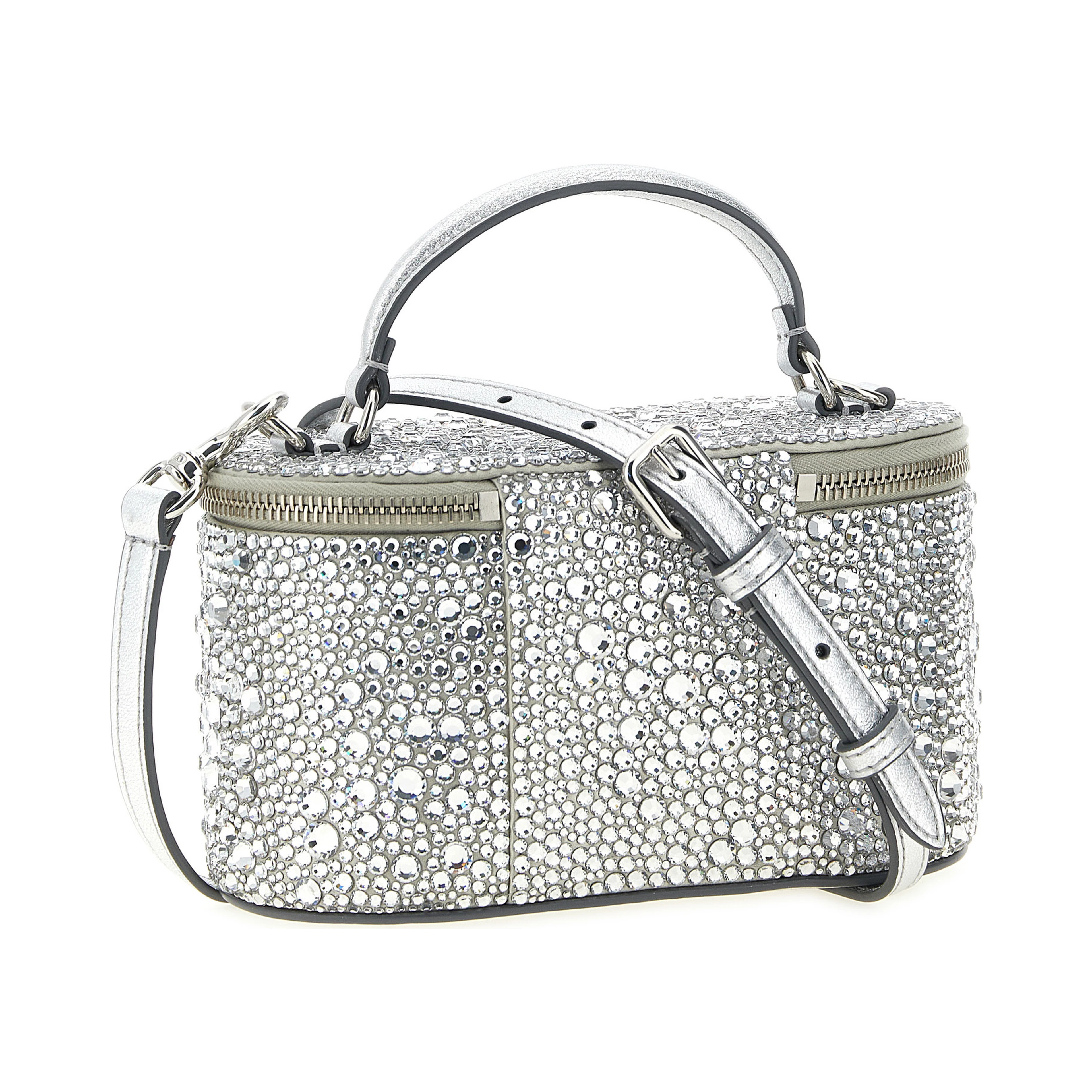 Silver Viscose Handbag