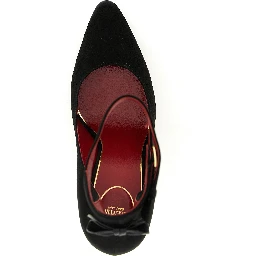 Black Goatskin High Heel Pumps