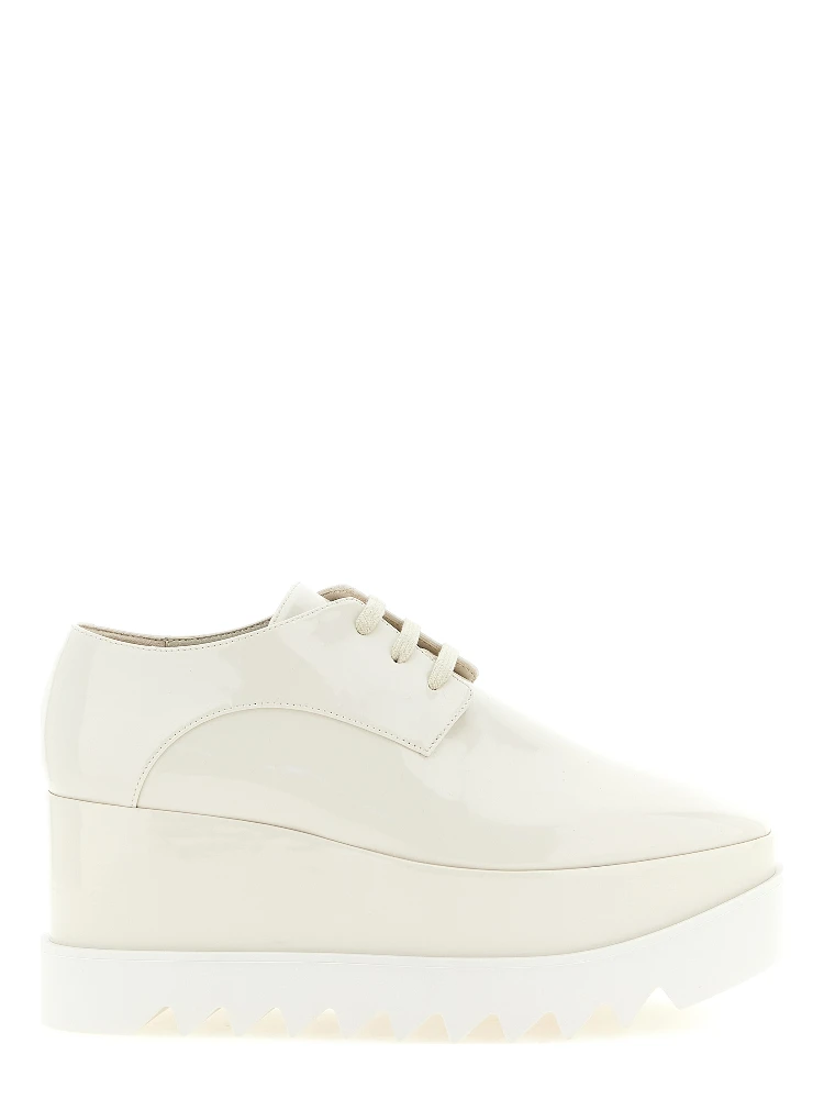 White Polyethylene Wedge Sandals