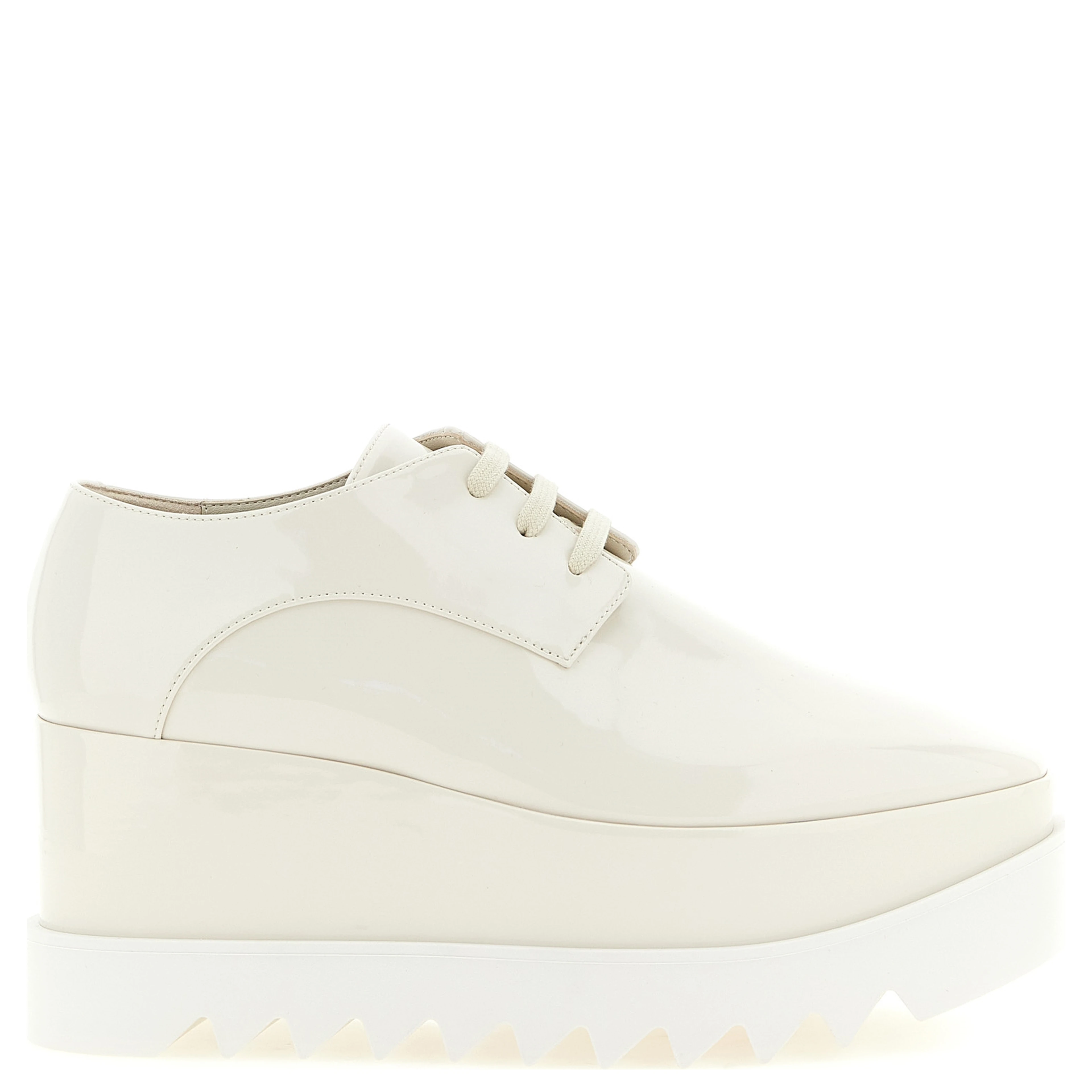 White Polyethylene Wedge Sandals