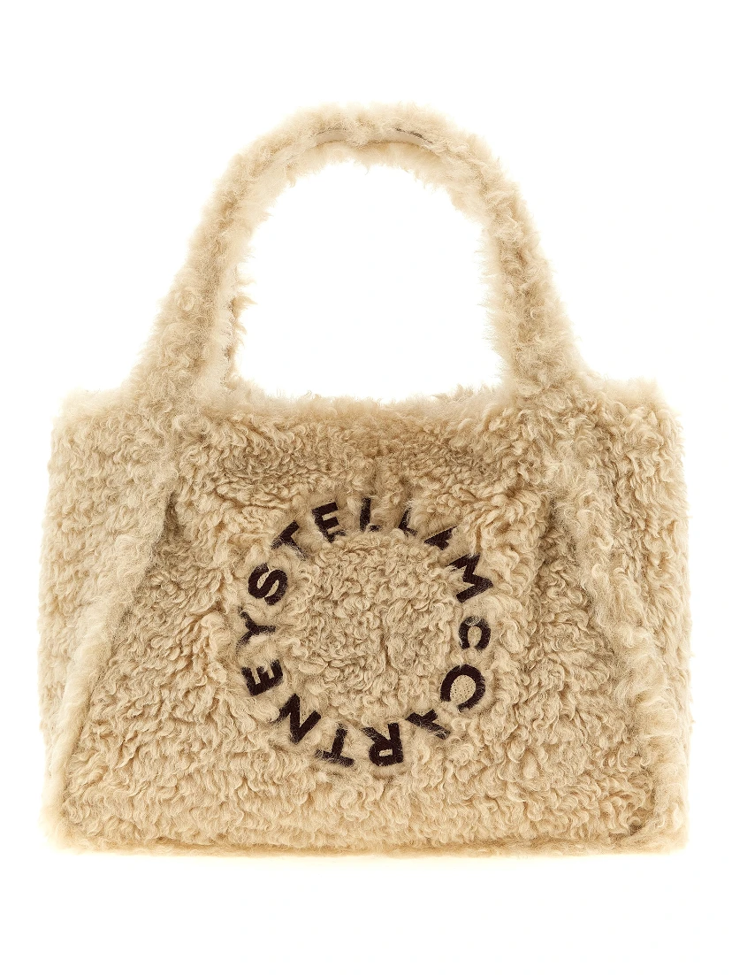 Beige Polyester Tote Bag