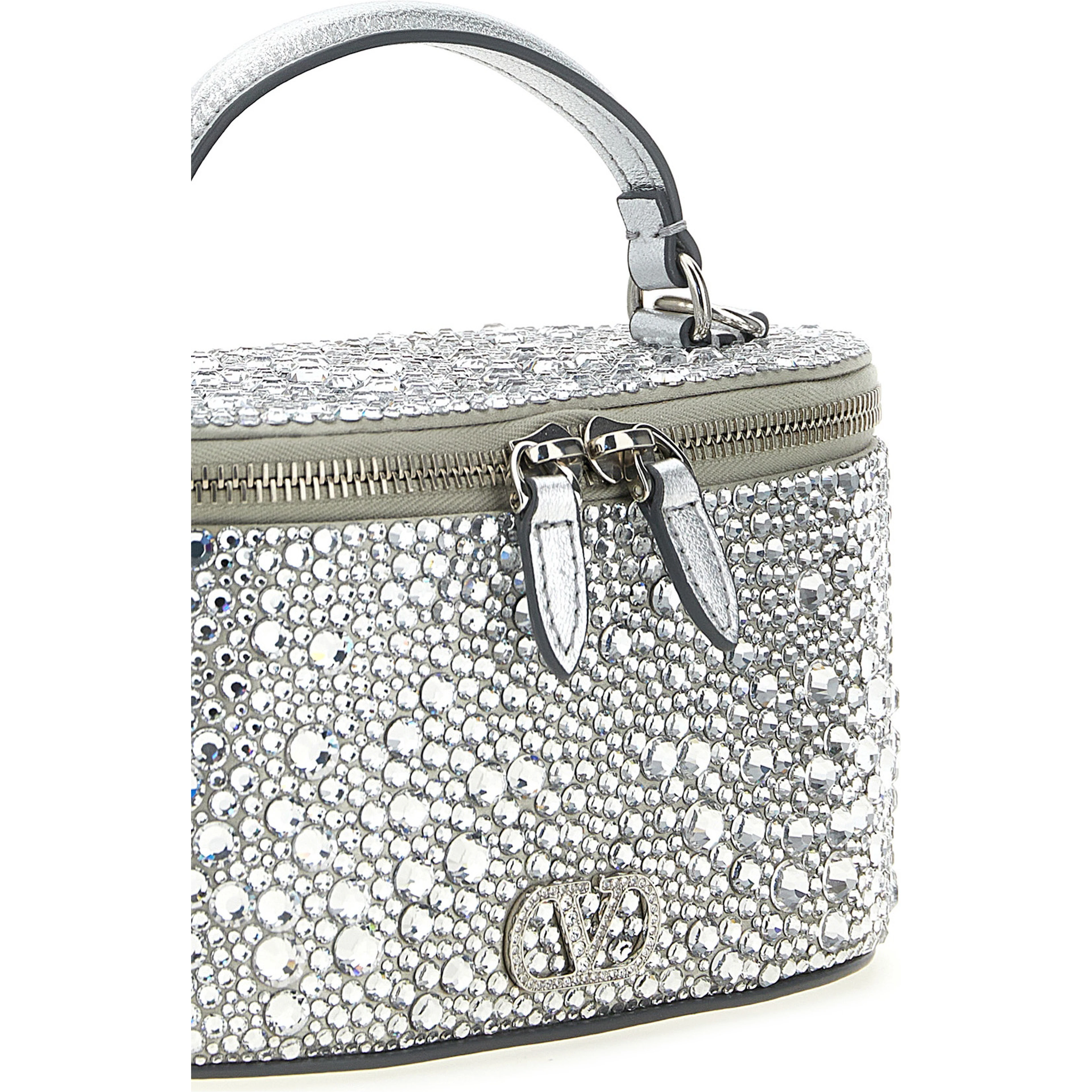 Silver Viscose Handbag
