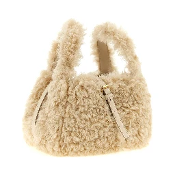 Beige Polyester Shoulder Bag