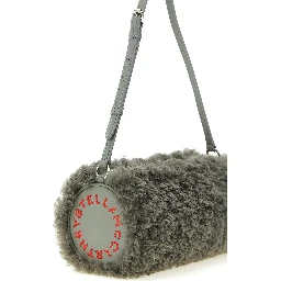 Gray Polyester Clutch Bag