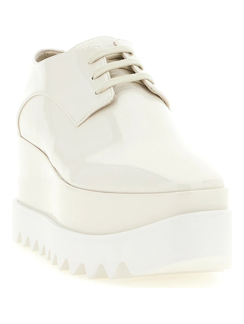 White Polyethylene Wedge Sandals