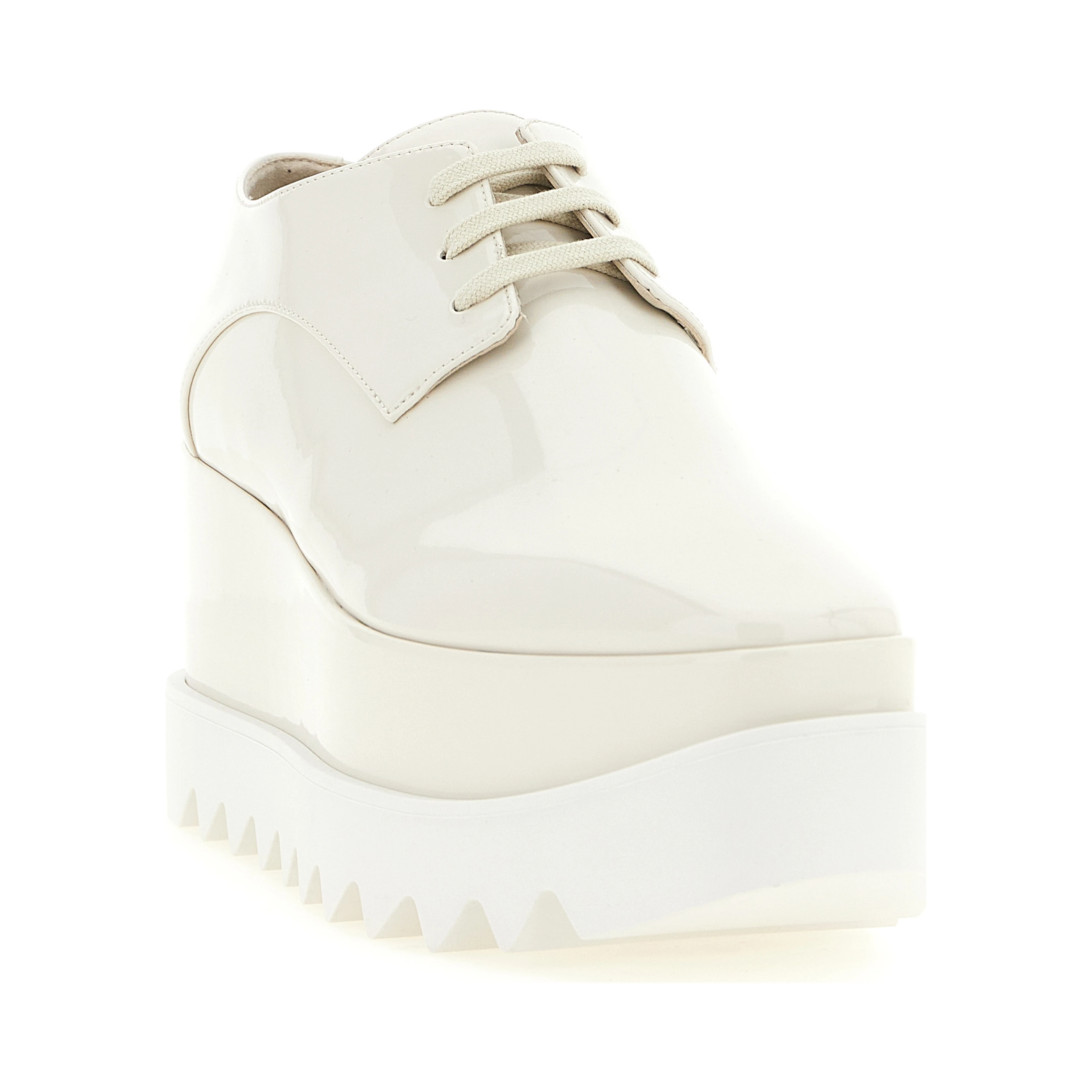 White Polyethylene Wedge Sandals