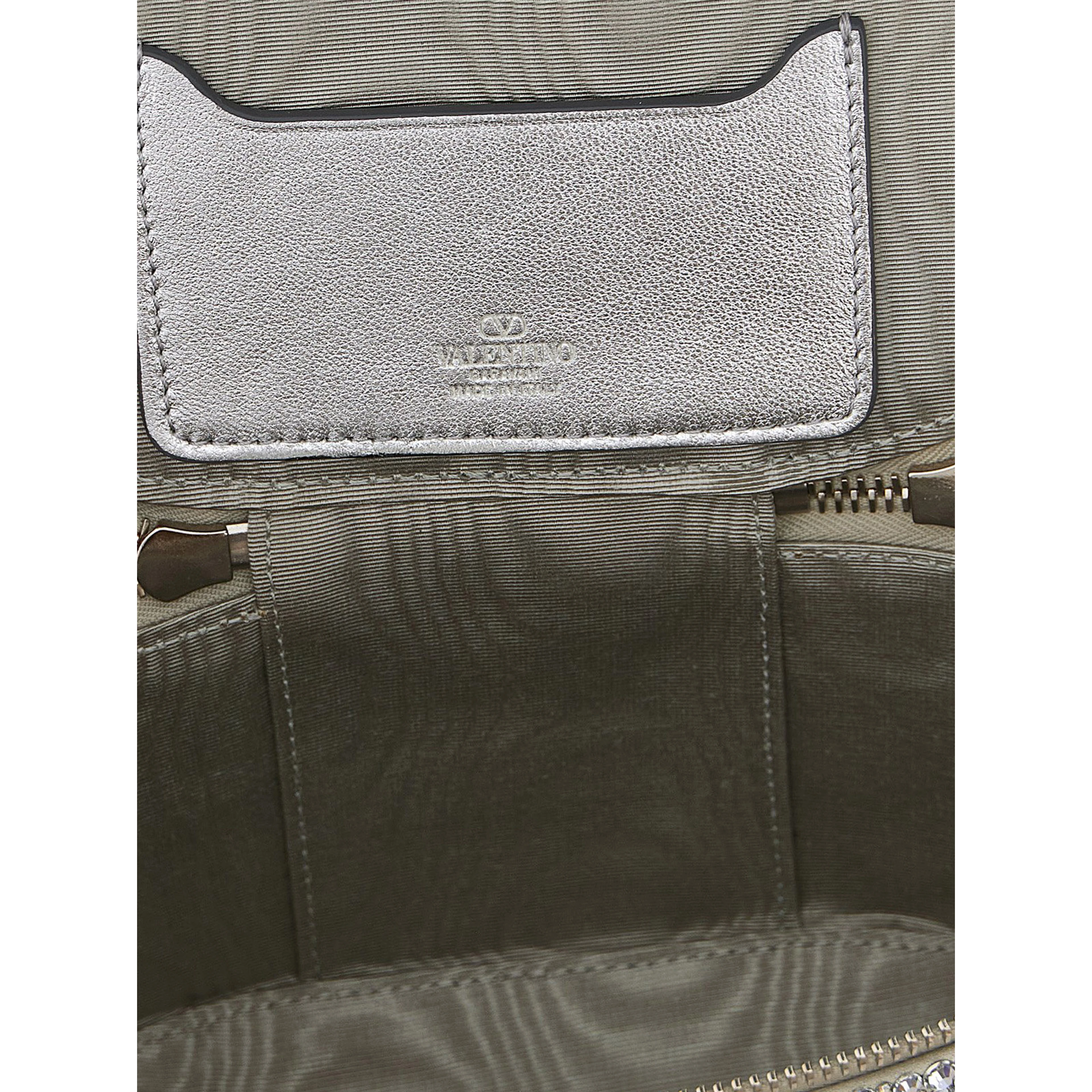 Silver Viscose Handbag