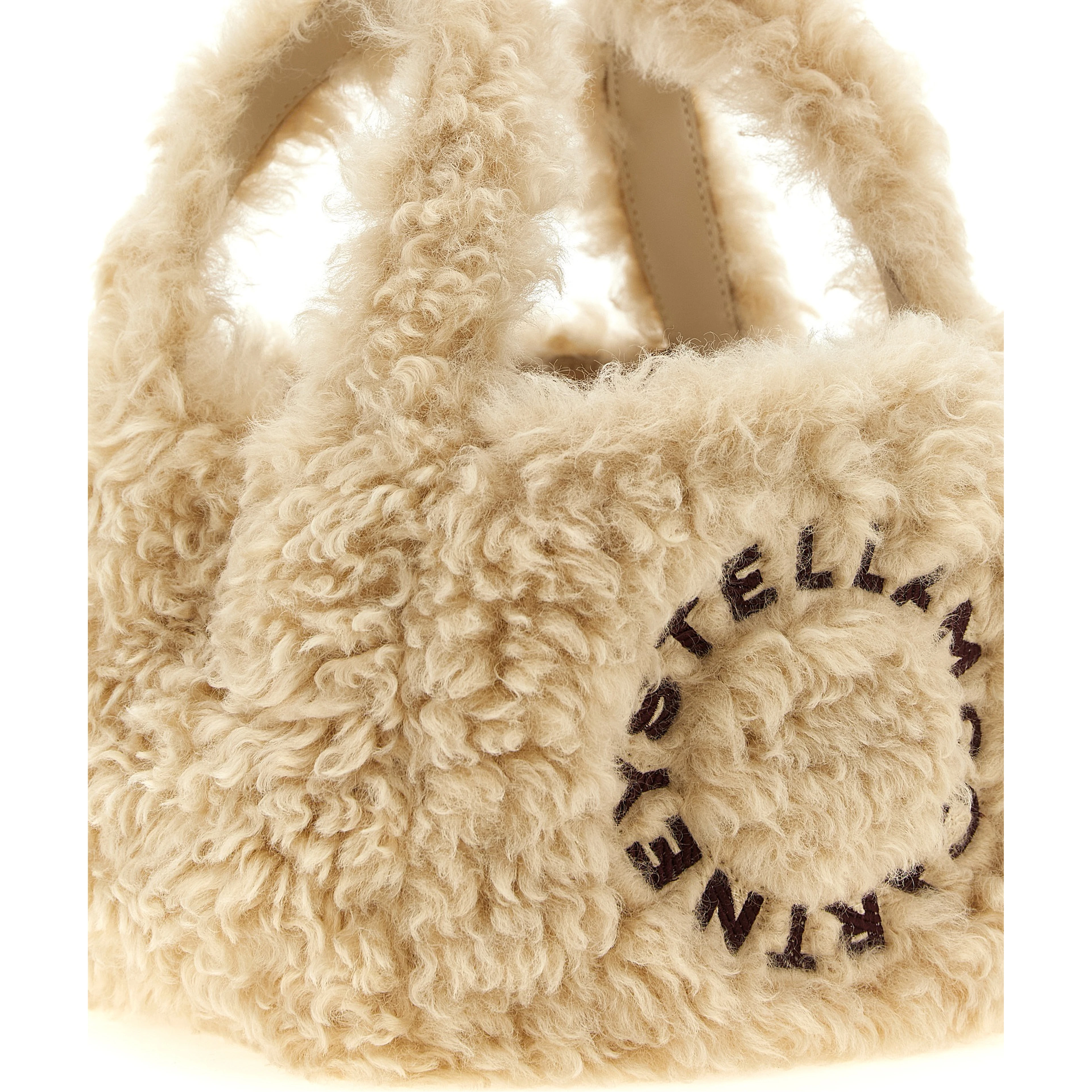 Beige Polyester Shoulder Bag