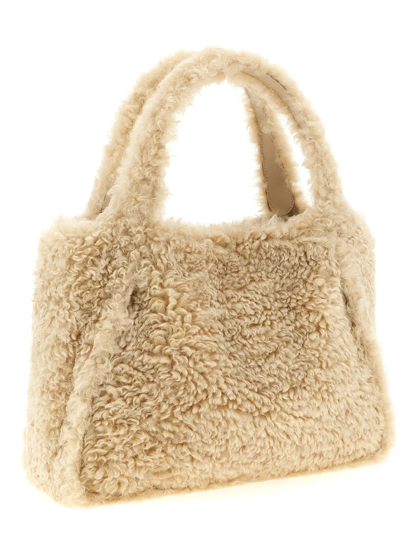 Beige Polyester Tote Bag