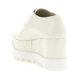 White Polyethylene Wedge Sandals
