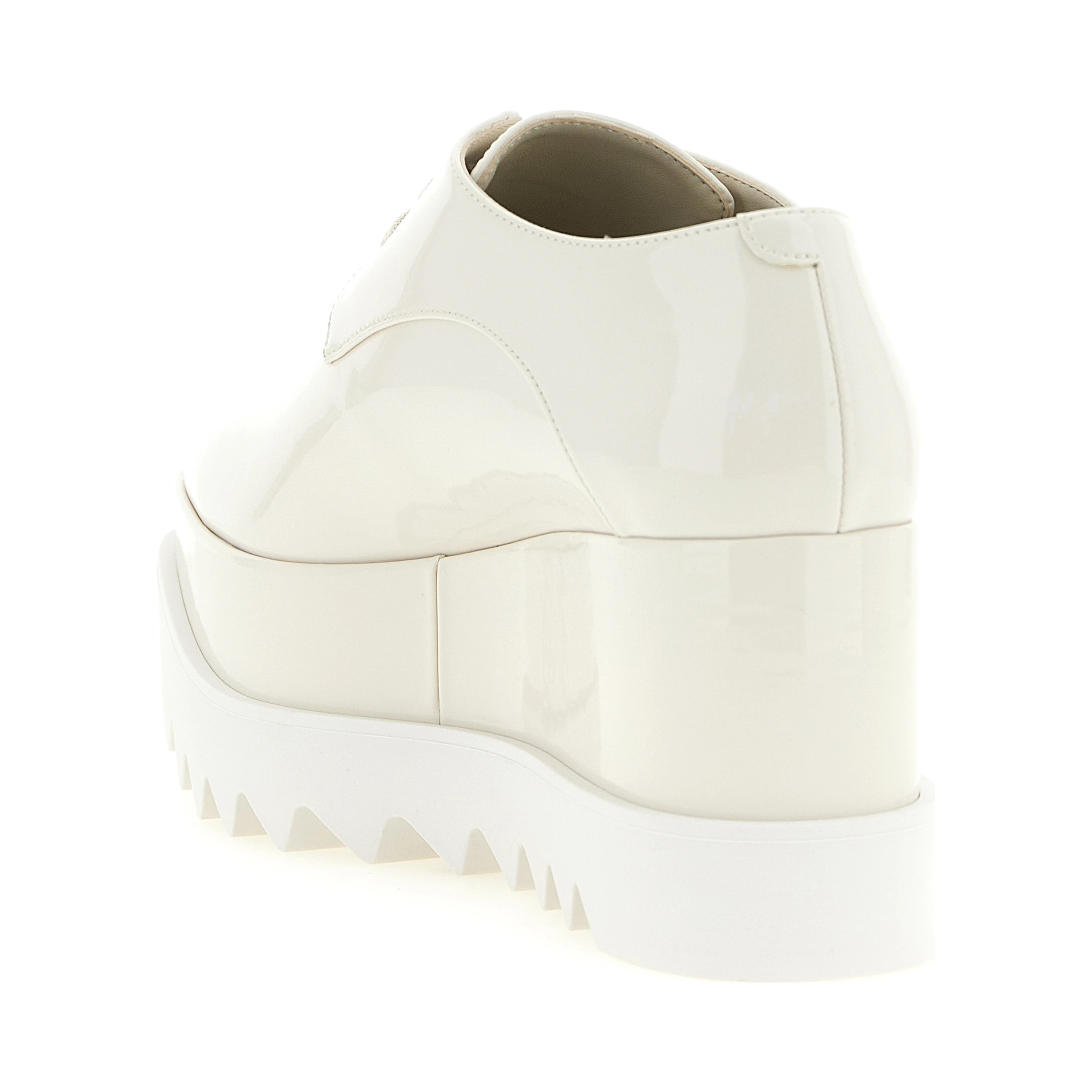 White Polyethylene Wedge Sandals