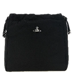 Black Polyester Shoulder Bag