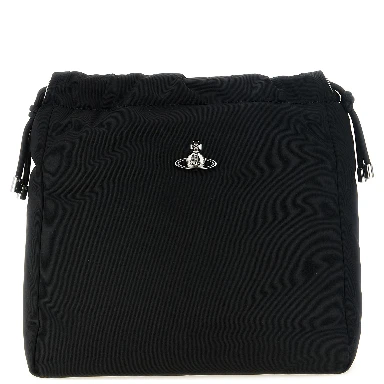 Black Polyester Shoulder Bag